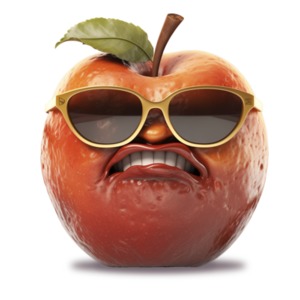 Download this &quot; A Bad Apple&quot; Idiom Clipart: a quirky, relatable illustration for a touch of humor in PowerPoint.