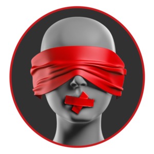 A powerful visual metaphor for censorship - Icon Image