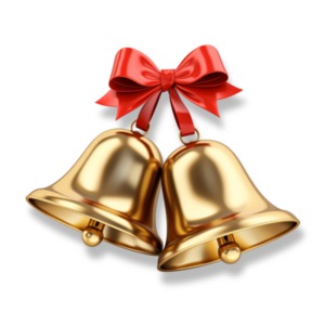 Spark holiday design magic with this Gold Christmas Bells Clipart - exquisite, festive, and perfect for elevating your presentations and media projects!