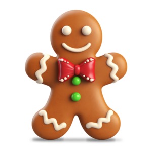 Add a festive &#039;Gingerbread Cookie Clipart&#039; image to your design projects – Give sweet touch of holiday charm to Presentation slides!