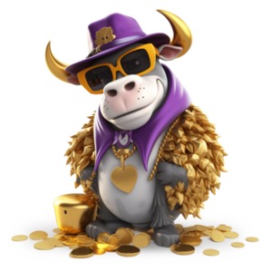 Cash Cow Clipart - this clipart depicts a whimsical cow with gold accessories, injecting humor into presentations and creative projects.