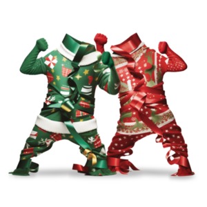 The Ugly Holiday Sweater Contest: A Festive Digital Christmas Image