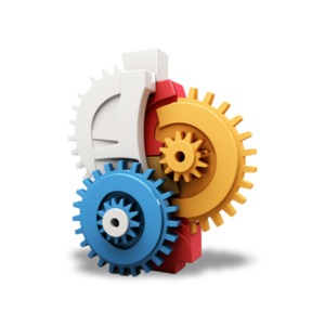 Shifting Gears Icon is a transparent background PNG icon representing industry or innovation.