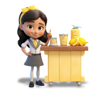 Lemonade Stand Entrepreneur Girl Clipart: This clipart depicts youthful ambition and professionalism. Download now!