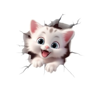 Cat Breaking Wall Clipart: Adding Excitement to Your Presentations