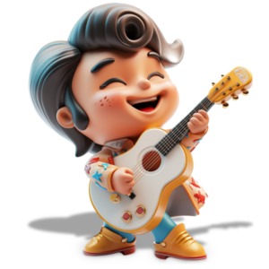 Elvis Performing Clipart - A vibrant portrayal of young Elvis; this clipart depicts the iconic musician in a lively and expressive performance.