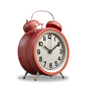 Red Alarm Clock: A Visual Wake-Up Call