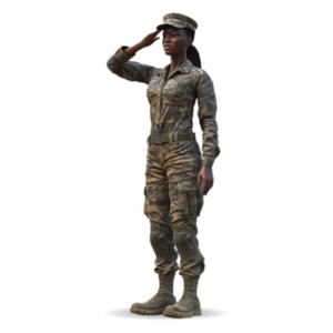 Honor presentations with our Patriotic Salute Illustration—capturing a genuine moment of respect and allegiance in a simple visual