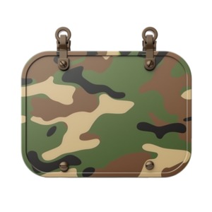 Metal Camo Sign clipart: This clipart depicts a striking design of camo pattern, ideal for military-themed visuals.