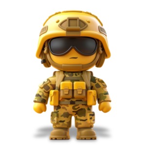 Emoji Soldier Clipart: This clipart depicts a vibrant military emoji soldier, conveying strength and bravery.