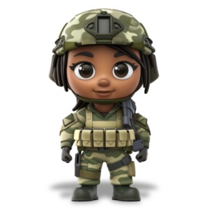 Camouflaged Soldier: A Powerful Presentation Clipart