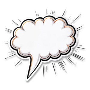 Shouting Speech Bubble - Expressive Clipart. This clipart depicts dynamic communication, perfect for engaging presentations and impactful visuals.