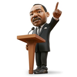 A clipart of Martin Luther King Junior in Iconic Speech – This clipart depicts a powerful moment in history with a compelling visual representation.