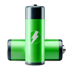 Green Batteries - Clipart element depicting renewable energy for environmental and technology themed presentations and media design projects.