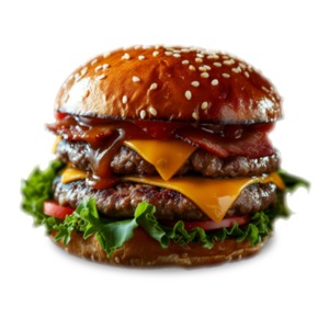 Delicious Cheeseburger - Clipart of a mouthwatering cheeseburger that instantly tantalizes the taste buds. Download now!