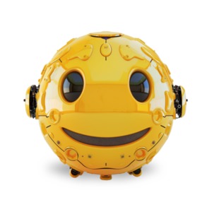 A Happy Robotic Emoji Clipart - Transparent PNG Image