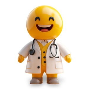 The Doctor Emoji Clipart - A Caring Figure, a PNG image isolated on a transparent baclground.