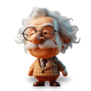 Cartoon Einstein - Clipart - a depiction of intelligence, innovation for science themed presentations or media deigns projects.