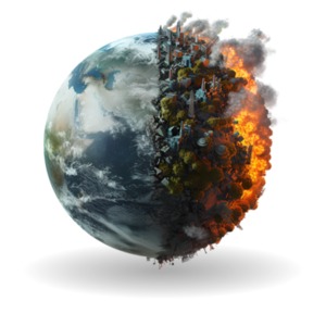 This future crossroads earth clipart shows a sharp contrast of two futures: a divided Earth beckons a reflection on humanity&#039;s choices ahead.