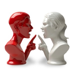 Download this Arguing Woman and Man - Clipart image great for representing conflict resolution.