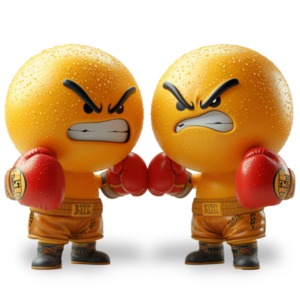 Download this Emoji Boxers - Clipart Depicting two boxers ready to fight. Use as a standout visual element in presentation / media designs.
