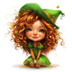 St Patrick's Day Leprechaun Squirrel Clipart Image