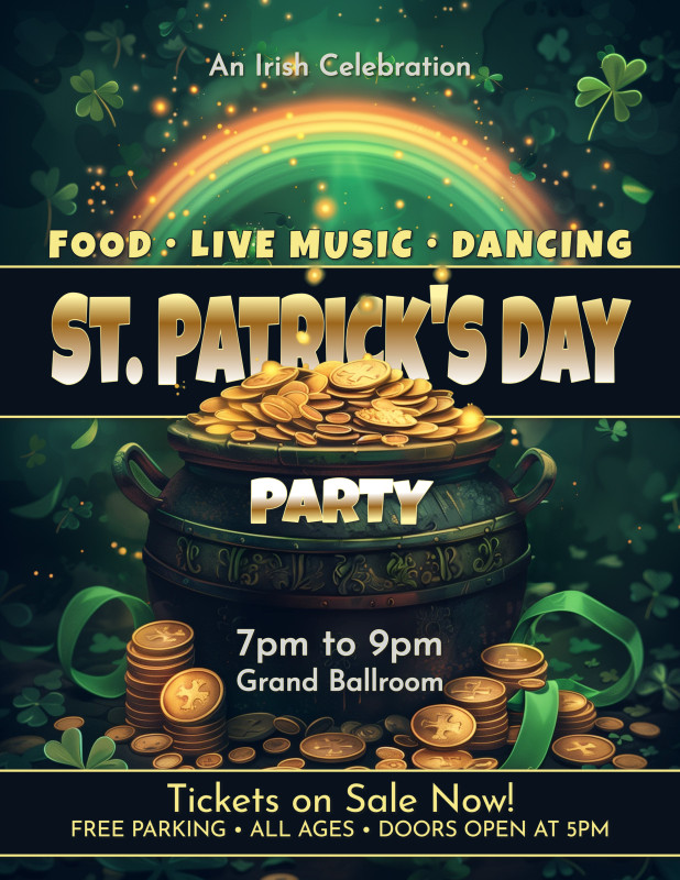 This Presentation Clipart shows a preview of An Irish Party Invitation Clipart