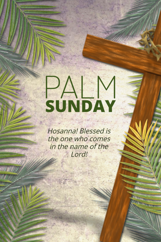 This Presentation Clipart shows a preview of Palm Sunday Design Clipart