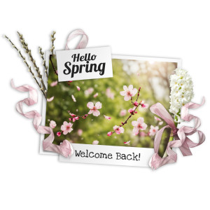 Download this Hello Spring - Clipart - represent new beginnings and growth in presentation / media design.