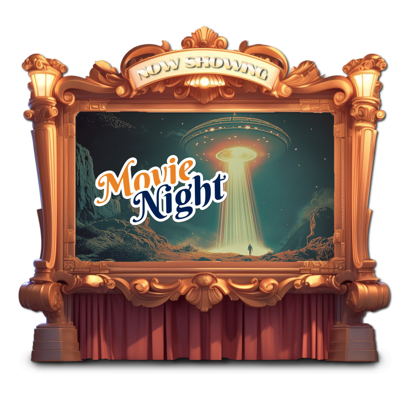 This Presentation Clipart shows a preview of Now Showing Marquee