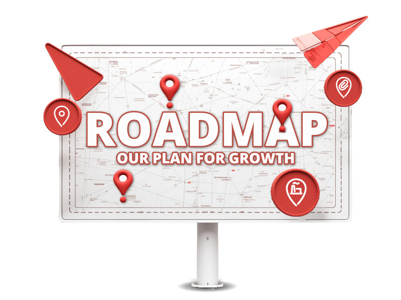 This Presentation Clipart shows a preview of Roadmap Sign