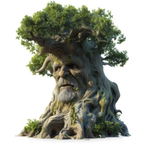 Download this Tree with Face Clipart - Connecting Humanity and Nature. A visual aid to symbolize wisdom and personal growth.
