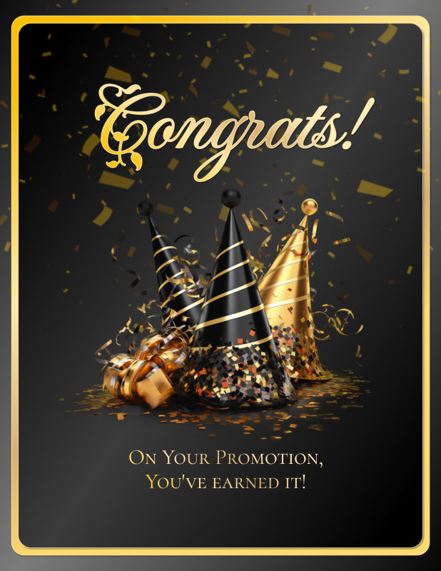 This Presentation Clipart shows a preview of Congrats Card Custom Template