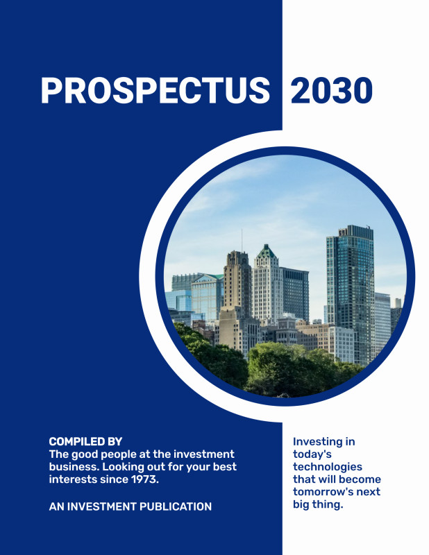 This Presentation Clipart shows a preview of Prospectus Cover