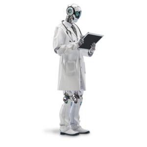 Visualize the future of healthcare with this Ai Robot Doctor clipart image, illustrating the integration of AI for enhanced patient care and treatment.