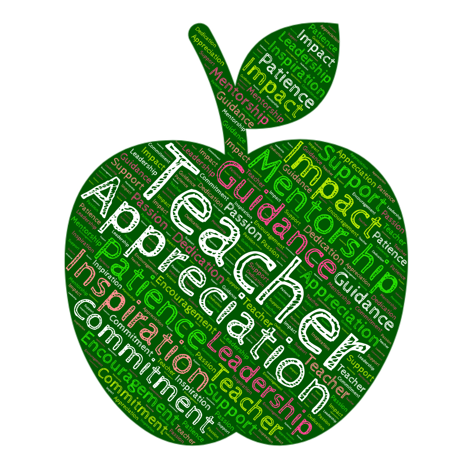 This Presentation Clipart shows a preview of Teacher Appreciation Wordcloud