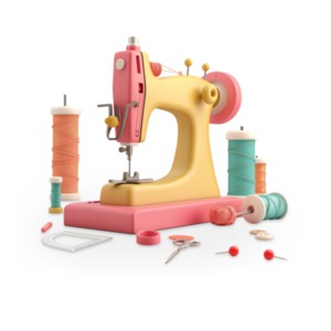 Download this sewing machine clipart embodying tailoring and fashion design essence and inspiring creativity.