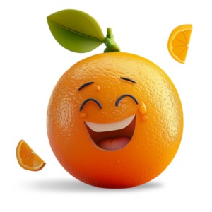 Depict the vitality of Vitamin C oranges with this happy orange clipart -  embody health and wellness.