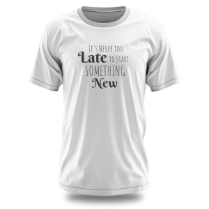 A versatile T-shirt mockup clipart, perfect for showcasing designs or motivational messages with effective typography.