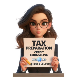 Customizable Professional Business Woman Clipart with Blank Sign isolated on a transparent background.