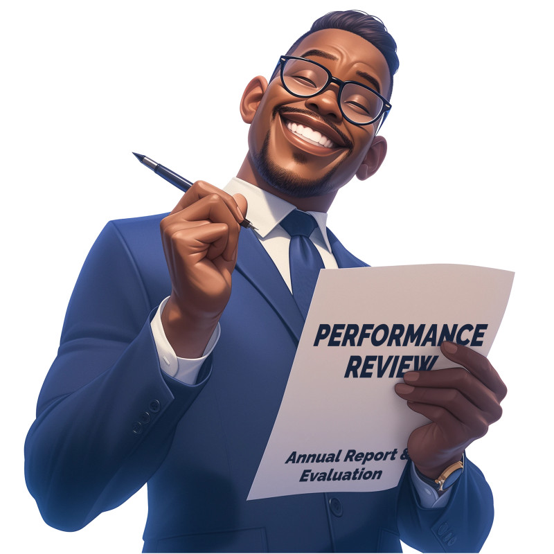 This Presentation Clipart shows a preview of Writing a Performance Review Clipart