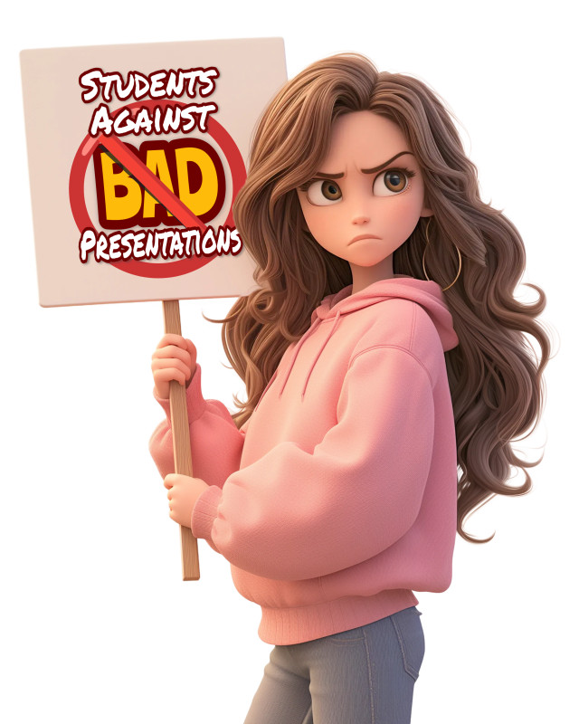 This Presentation Clipart shows a preview of Protester with Sign