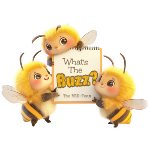 Create a Buzz with this Editable Bee-Themed Clipart. Output the final project isolated on a transparent background.