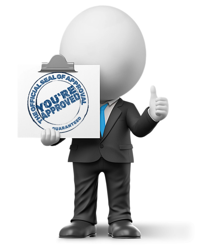 This Presentation Clipart shows a preview of Business Approved