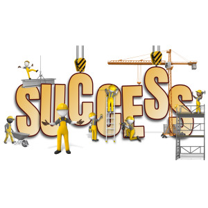 Download this clipart image as a to visualize the idea of build something that is successful. Customize to change the letters.