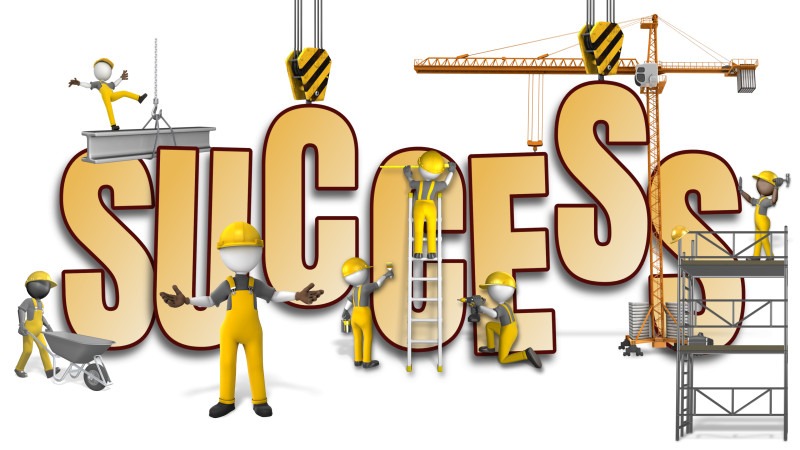 This Presentation Clipart shows a preview of Building Success Clipart