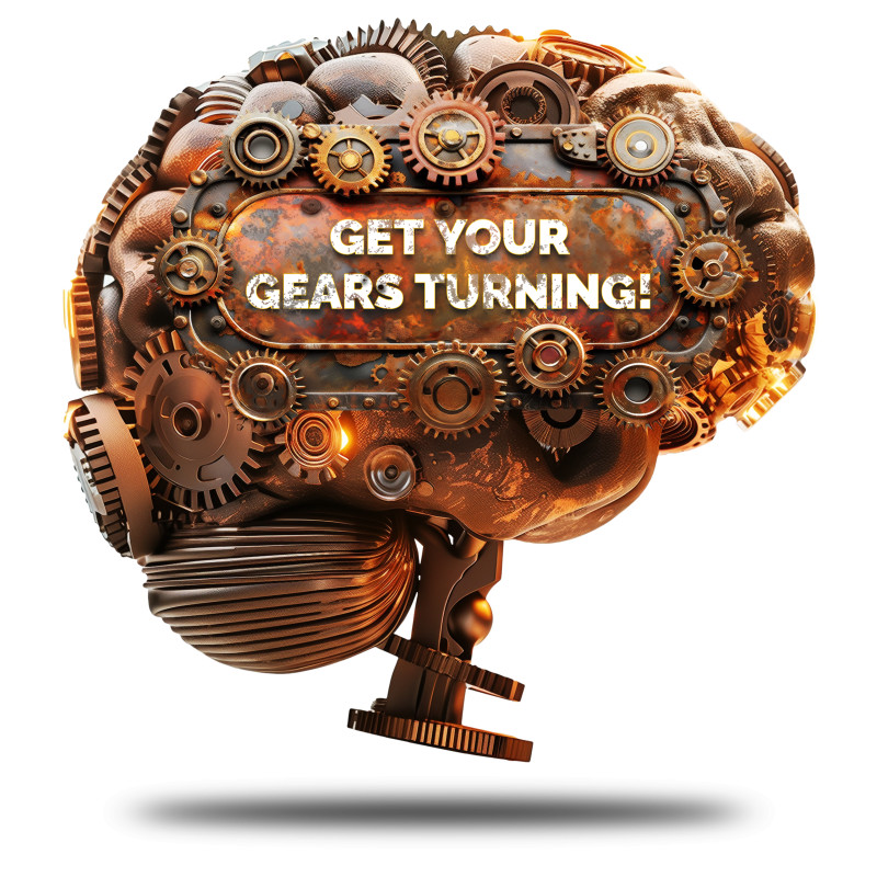This Presentation Clipart shows a preview of Get Your Gears Turning Clipart