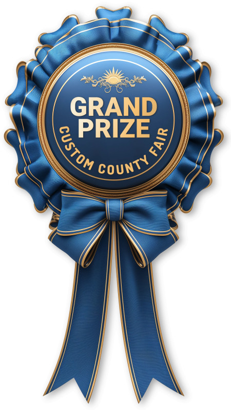 This Presentation Clipart shows a preview of Grand Prize Ribbon - Customizable Clipart