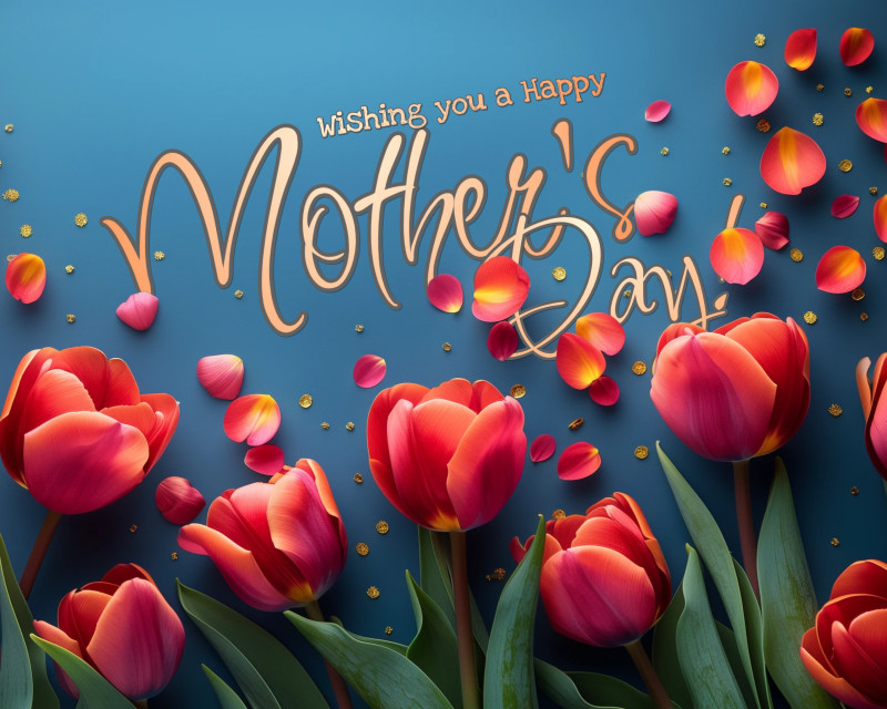 This Presentation Clipart shows a preview of Mothers Day Tulips Clipart