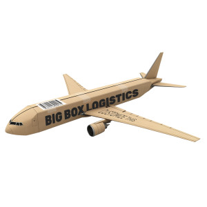Customize the editable text on this shipping box plane to instantly make you message standout in a way that grabs views attention.